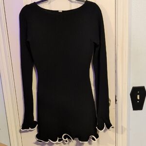 Same Mini Ruffle Dress with White Accents